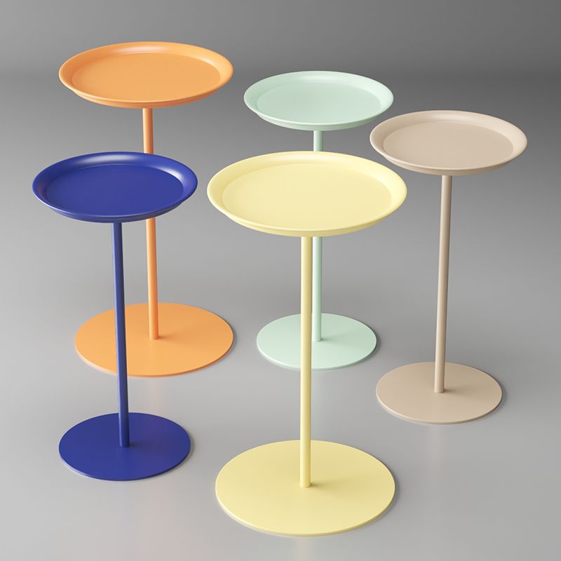Pedestal Base Design Cocktail Table Multi-color Selection of Iron Circular Coffee Table