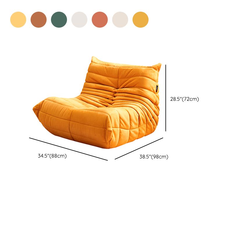 Modern Sewn Pillow Back Chair Solid Color Upholstered Armless Chair