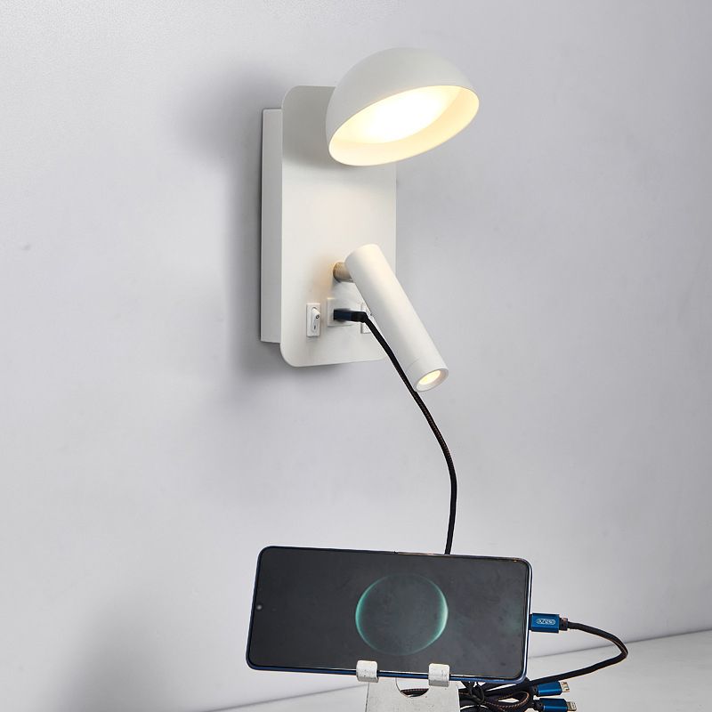 Modern Style Cylinder Shape Wall Sconce Metal 2 Lights Sconces for Bedroom