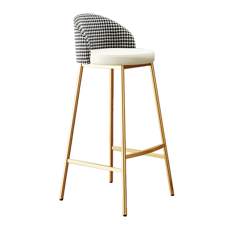 Taburete de bar de estilo escandinavo, asiento redondo de cuero, taburete para cocina