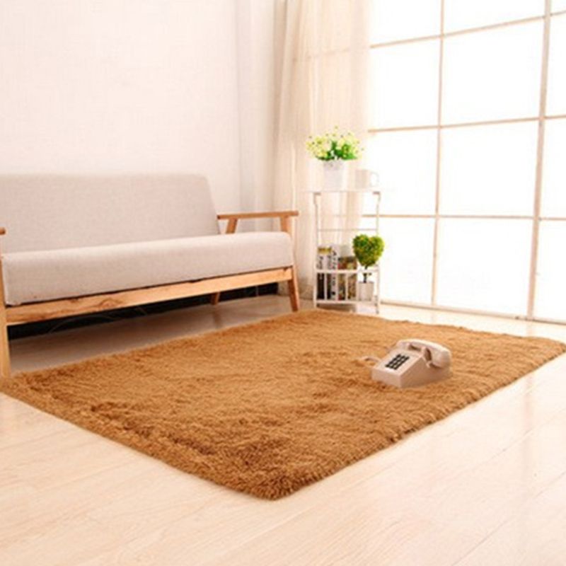 Relaxing Decoration Rug Multicolored Solid Color Area Carpet Polyster Anti-Slip Backing Pet Friendly Indoor Rug