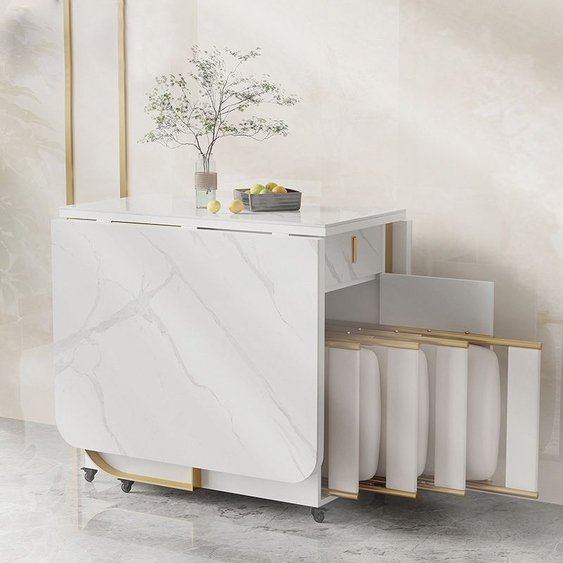 Modern Style Foldable Table Set 1/2/3/7 Pieces Dining Set for Home