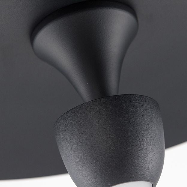 Nordic Modern Creative Metal Pendant Light Black Flying Saucer LED Suspension Light for Bedroom