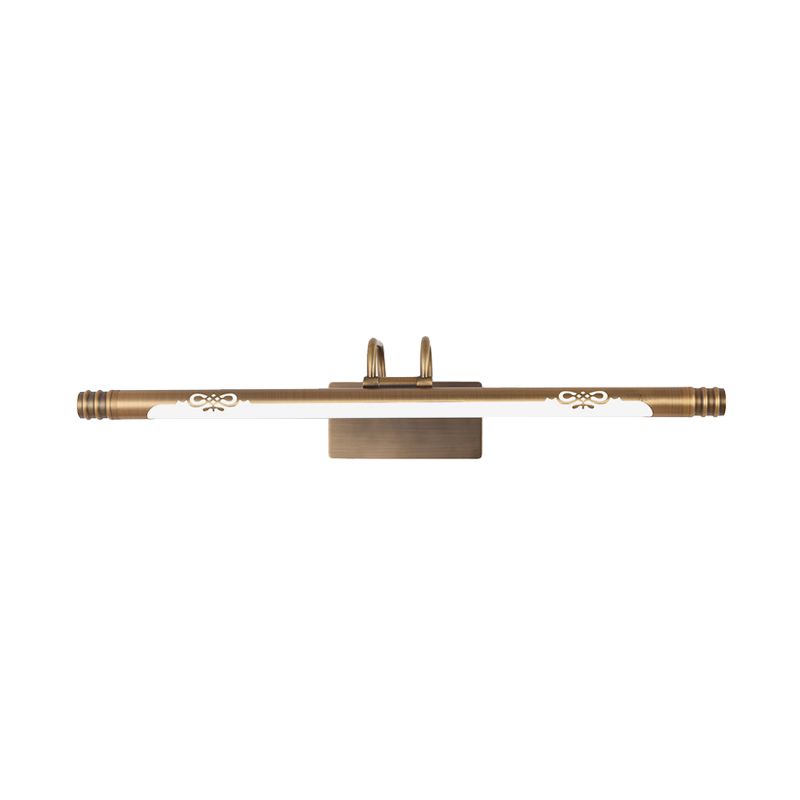 Tube de salle de bain Vanité Lumière Classic Metal LED Bronze / Brass Pince lampe en lumière blanche / chaude, 21 "/ 26" / 29 "W