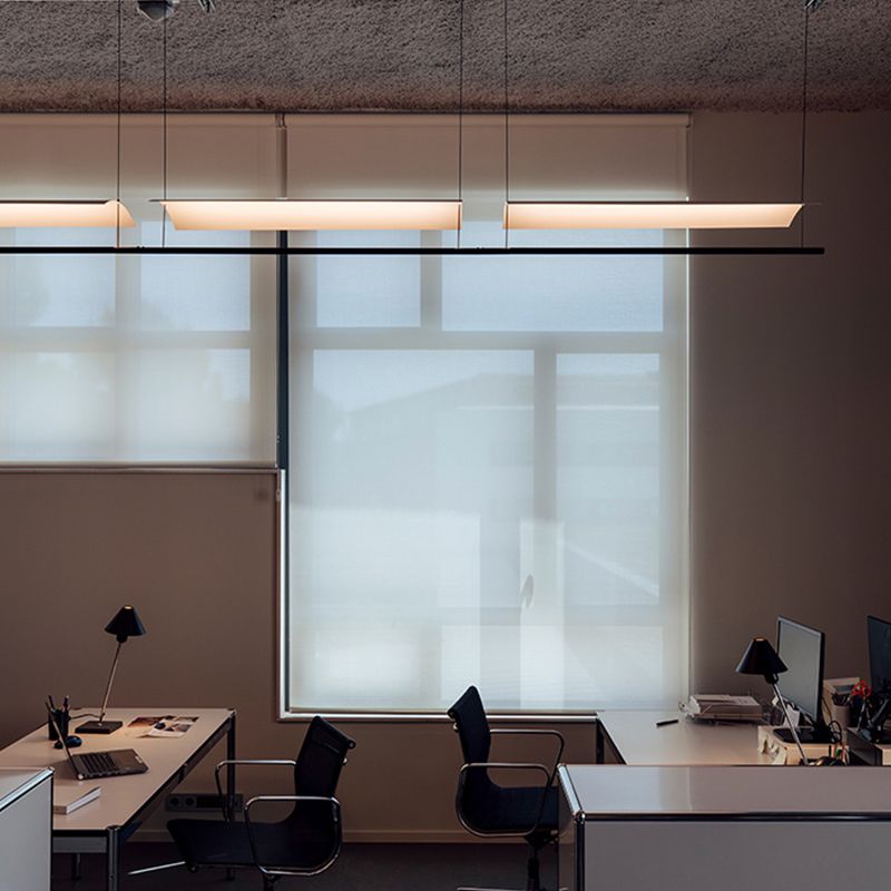 Luminaire à île blanc métal