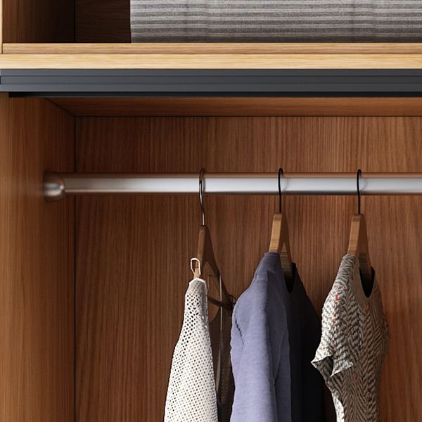 Clear Glass Door Storage Cabinet Modern Sliding Door Wardrobe for Home