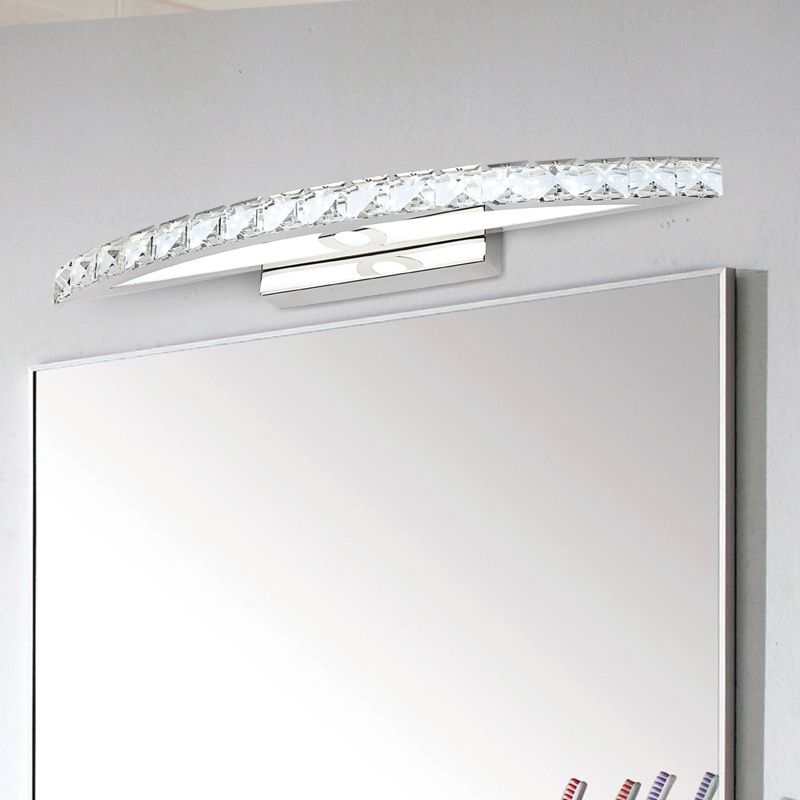1 Light Geometric Vanity Lighting Fixtures Modern Style Crystal LED Mirror Lights