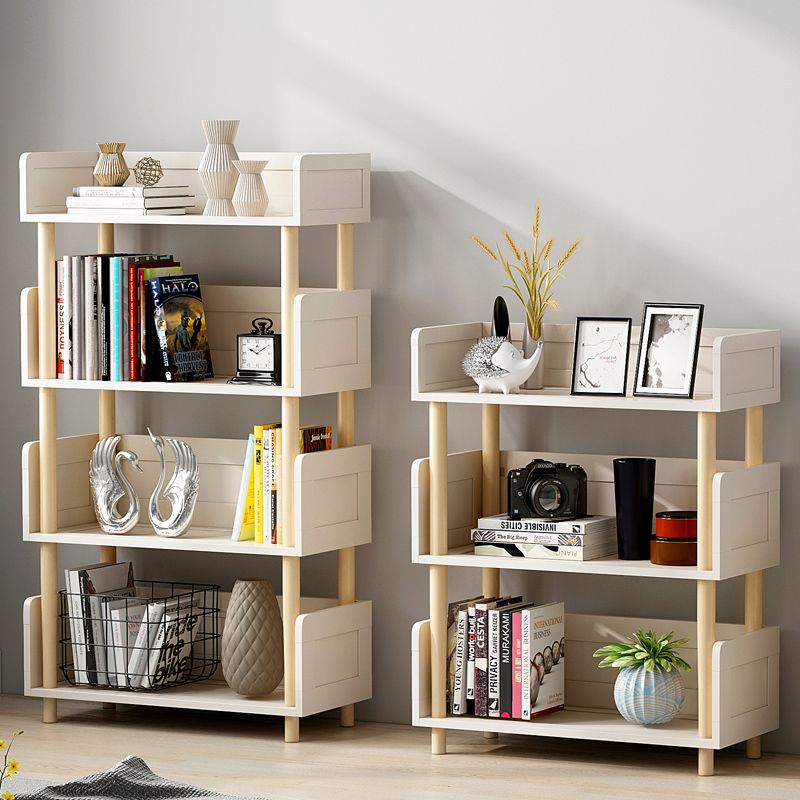 Scandinavian Style Bookshelf Open Back Engineer Wood Bookcase for Office