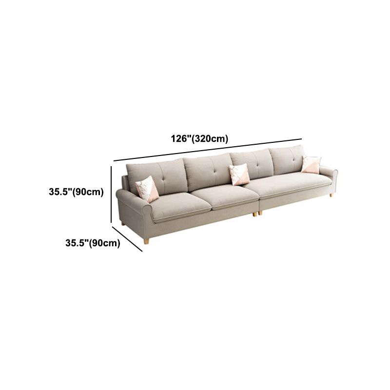 Round Arm Modular Furniture Sectionals with Storage for Living Room