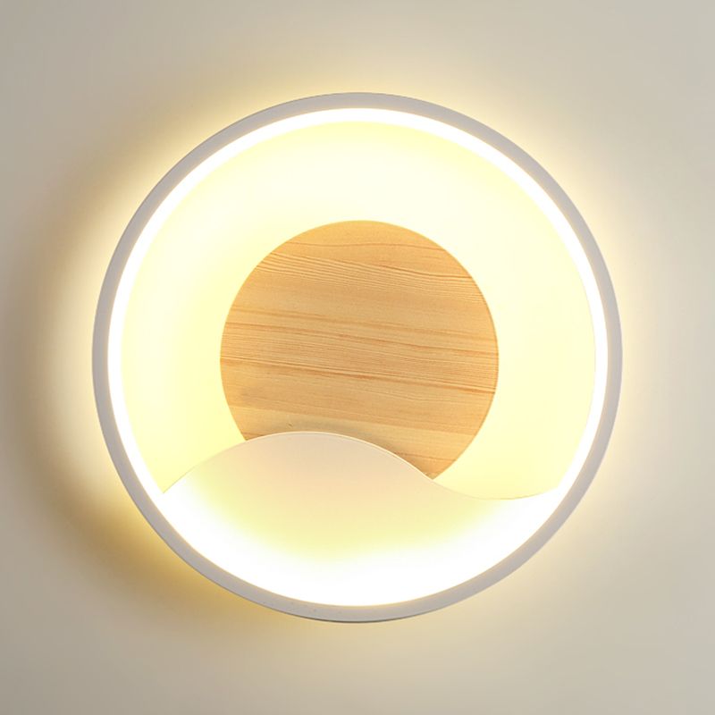 Modern Style Wall Mount Light LED Round Shape with Silica Gel Shade for Bedroom
