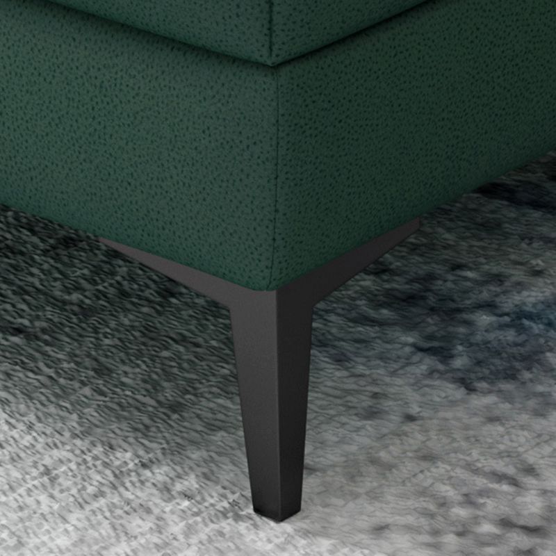 Green 4-seater Square Arm Sectional Pillow Back Stain-resistant Sectional