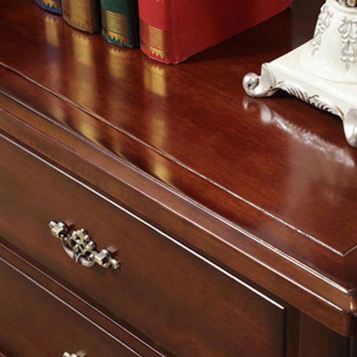 Dark Brown 3/4/5 Drawer Chest 26.57" Wide Solid Wood Accent Chest