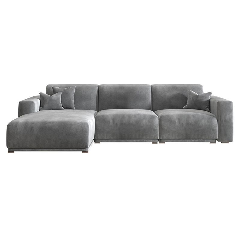 Scandinavian Tight Back Square Arm Sofa/Sectional with Stationary for Living Room