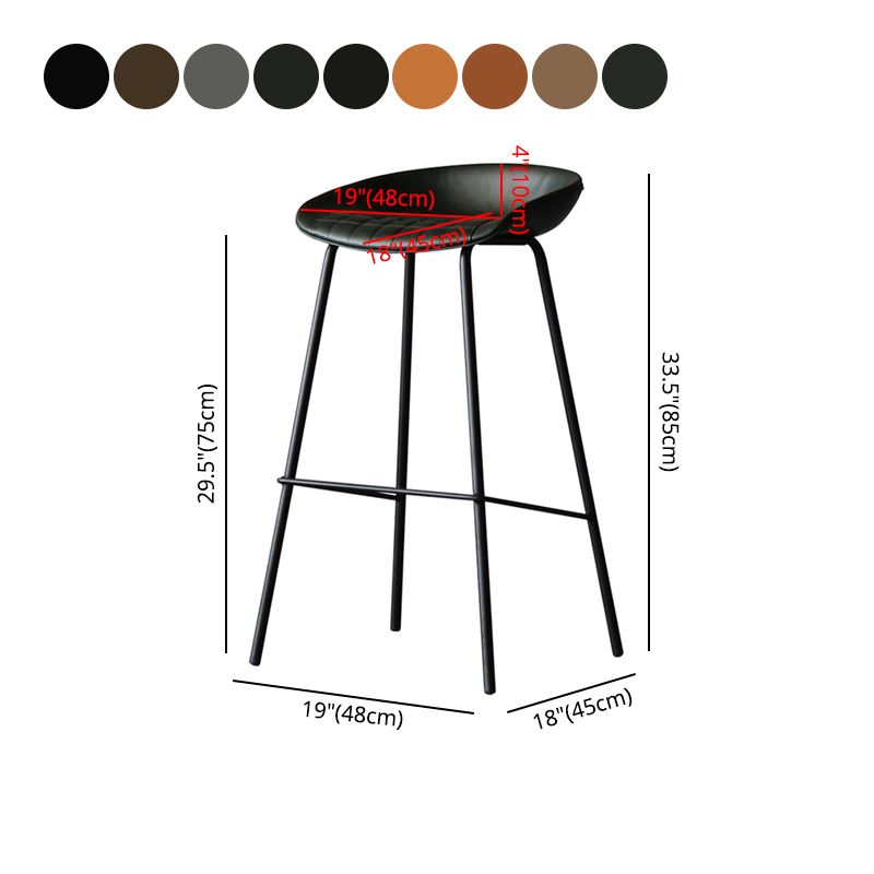 Industrielles Leder verzweifelt gestürzt Barstool Wohnzimmer Barhocker mit Eimersitz