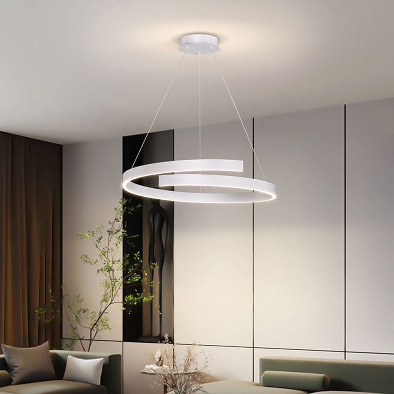 Lineaire vorm metalen hanglamp lichtbeveiliging modern hangende lamp met één licht