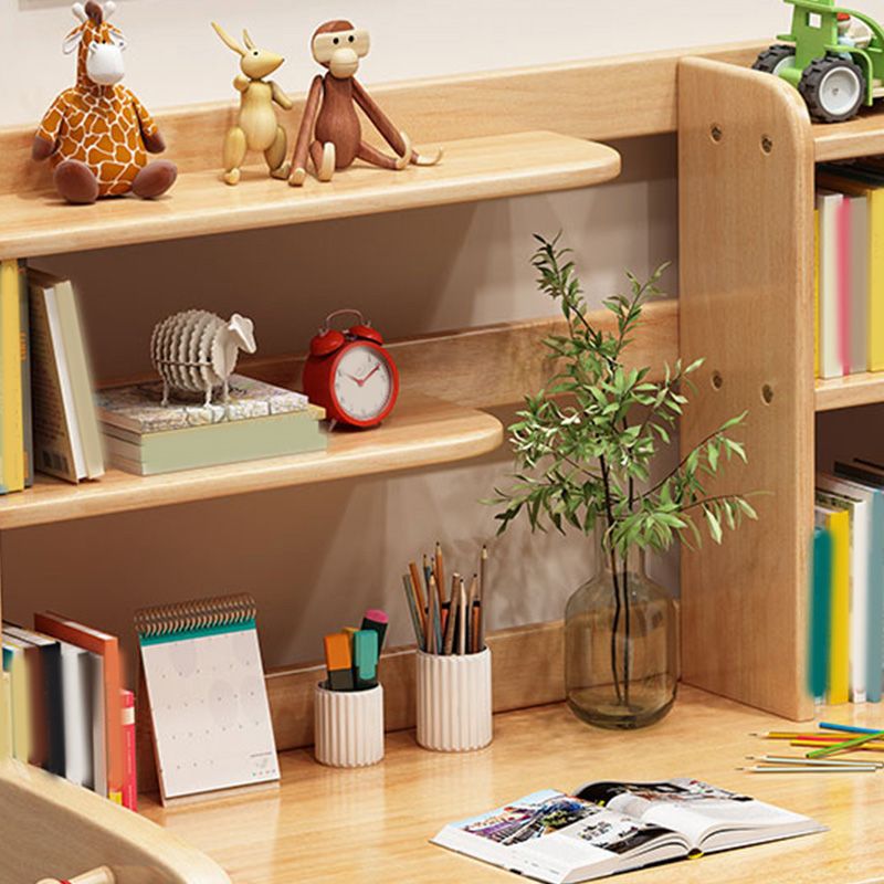 Adjustable Kids Desks 23.6" Width Wooden Child Desk with Storage Shelves