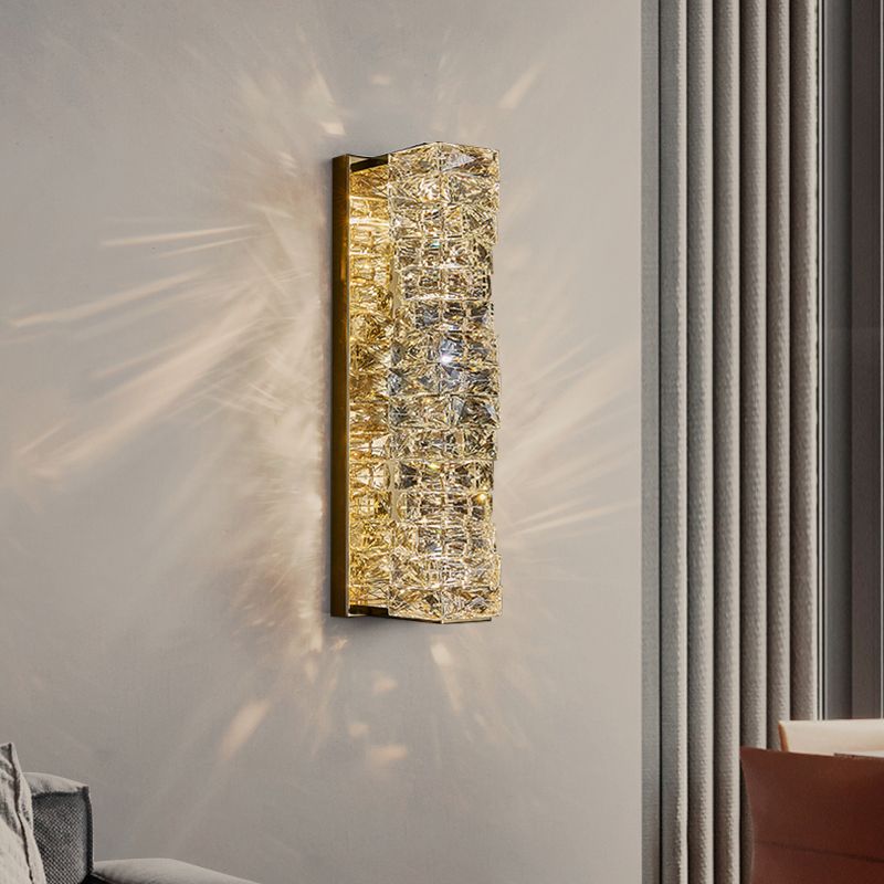 Postmodern Crystal Wall Light Geometric LED Wall Sconce for Living Room