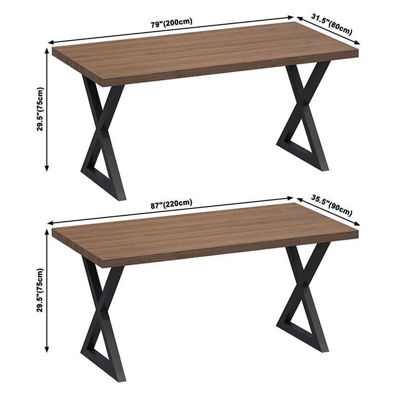 Mesa de cocina de la sala de la cena de madera maciza industrial para el comedor