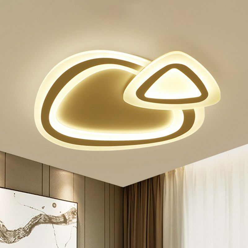 Ultra-Thin Acrylic Flush Mount Lighting Minimalist White LED Flush Mount Fixture for Kids Bedroom