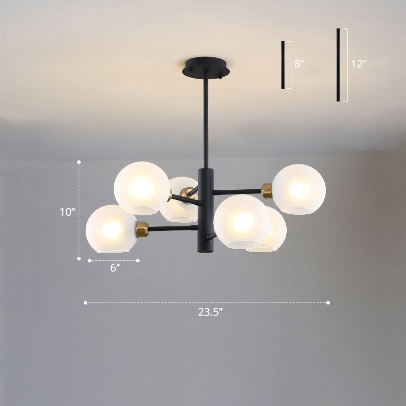 Lámpara colgada con cúpula de estilo de vidrio de estilo posmoderno accesorio de iluminación de lámpara