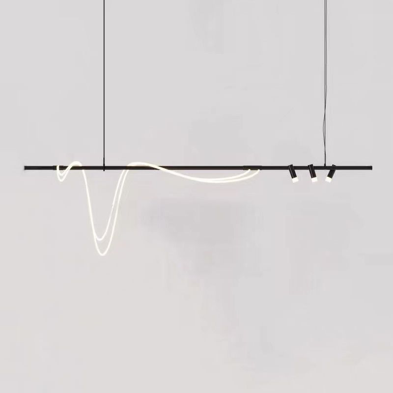 Unique Shape Modern Pendant Lighting Fixtures 5 Lights Island Light Fixture for Dining Room
