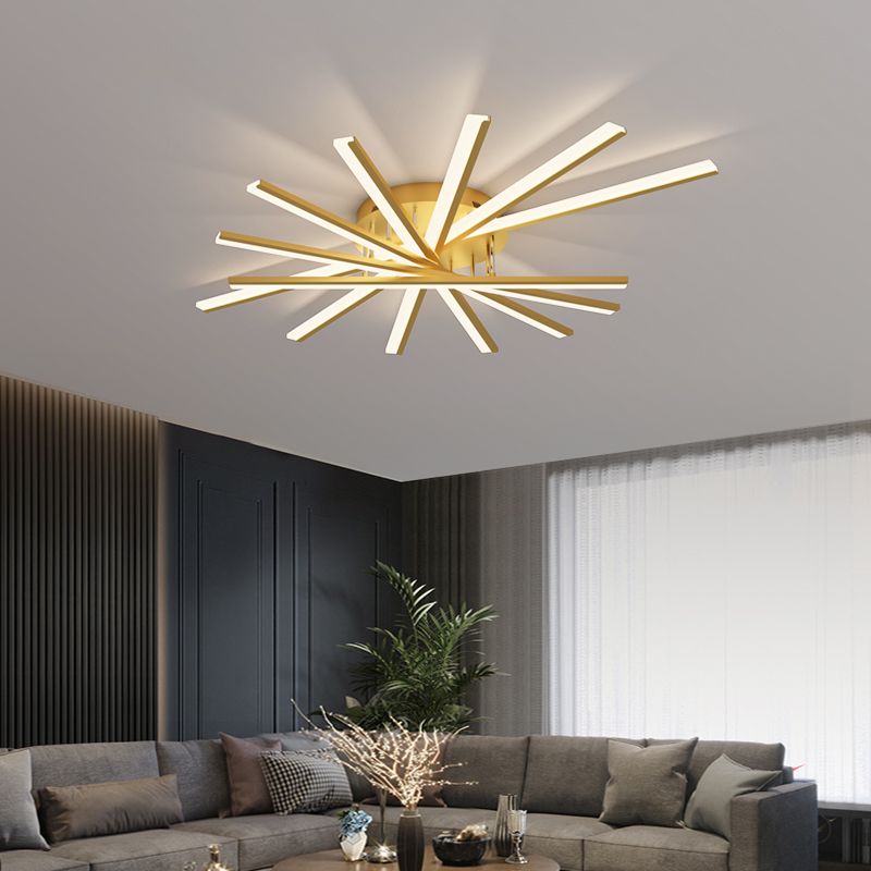 Sputnik Design LED Flush Mounted Ceiling Lights Simplicity Lighting Fixture for Bedroom
