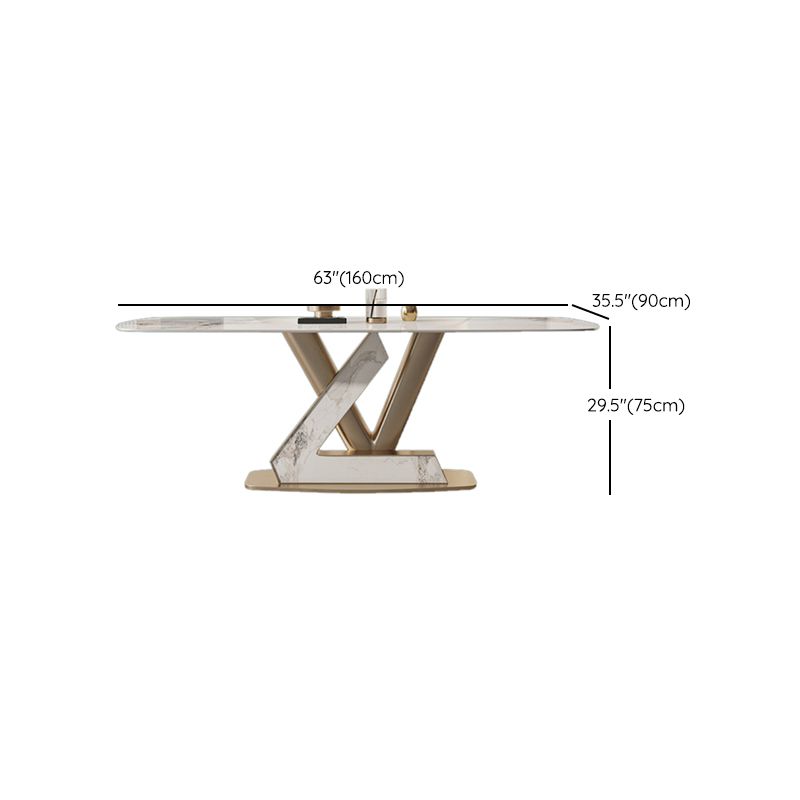 Glam Style Rectangle Table Set 1/4/5/7/9 Pieces Dining Set for Home Use