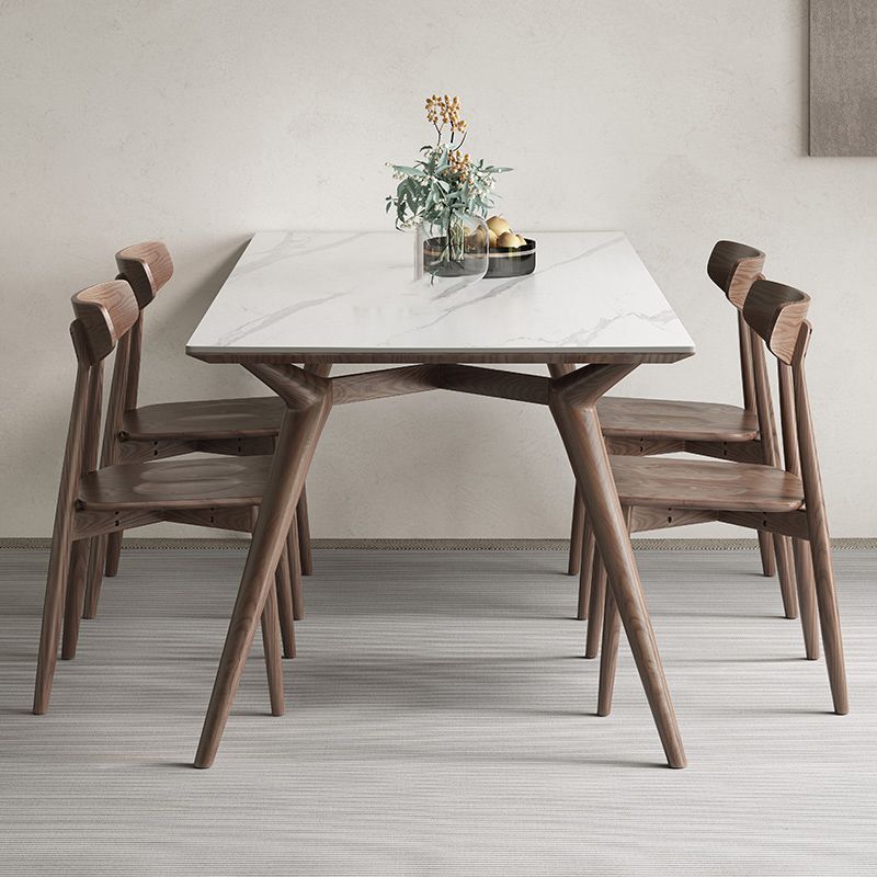 Modern 1/4/5/7 Pieces Dining Dining Chairs Set Stone Rectangle Furniture for Home