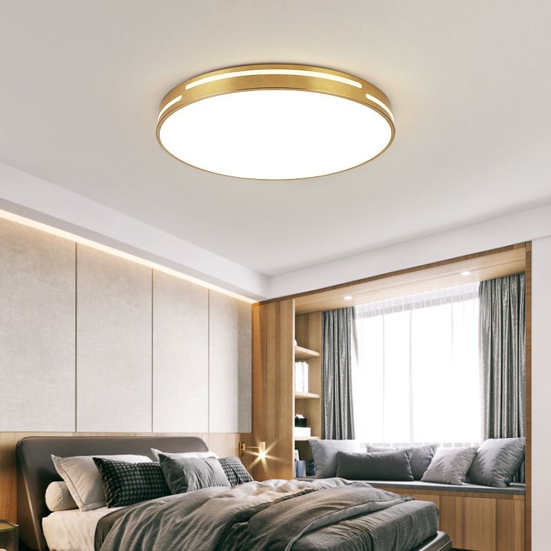Nordic Style Flush Mount Light Metal Ceiling Light in Gold for Living Room