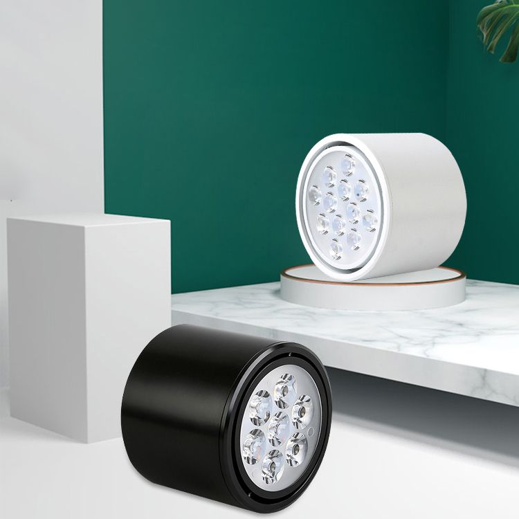 Cylindrical Shape Ceiling Lamp Modern Simple Style Aluminium 1 Light Flush Mount for Aisle