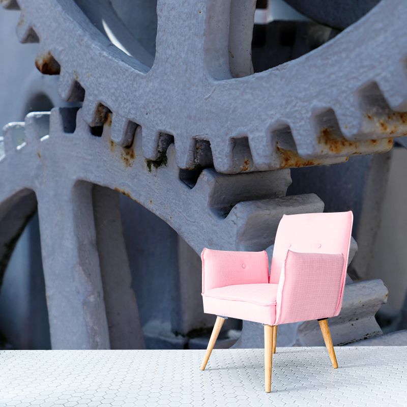 Photography Industrial Mural Wallpaper with Metal Gear Painting for Decoration