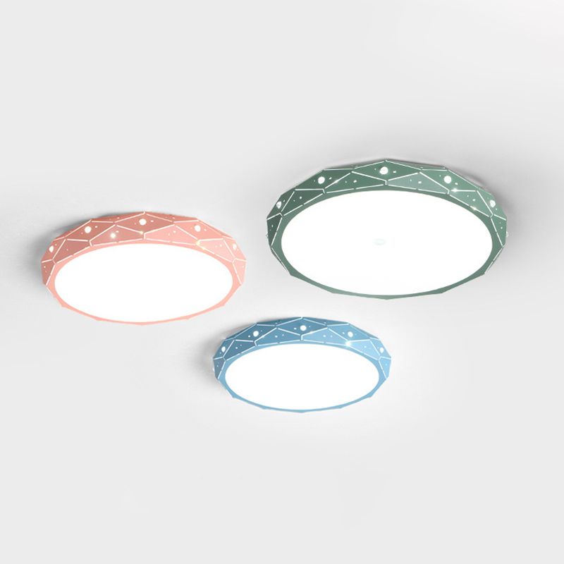 Minimalistische LED flush mount plafond Licht creatieve kleurrijke plafond lamp met acryl schaduw