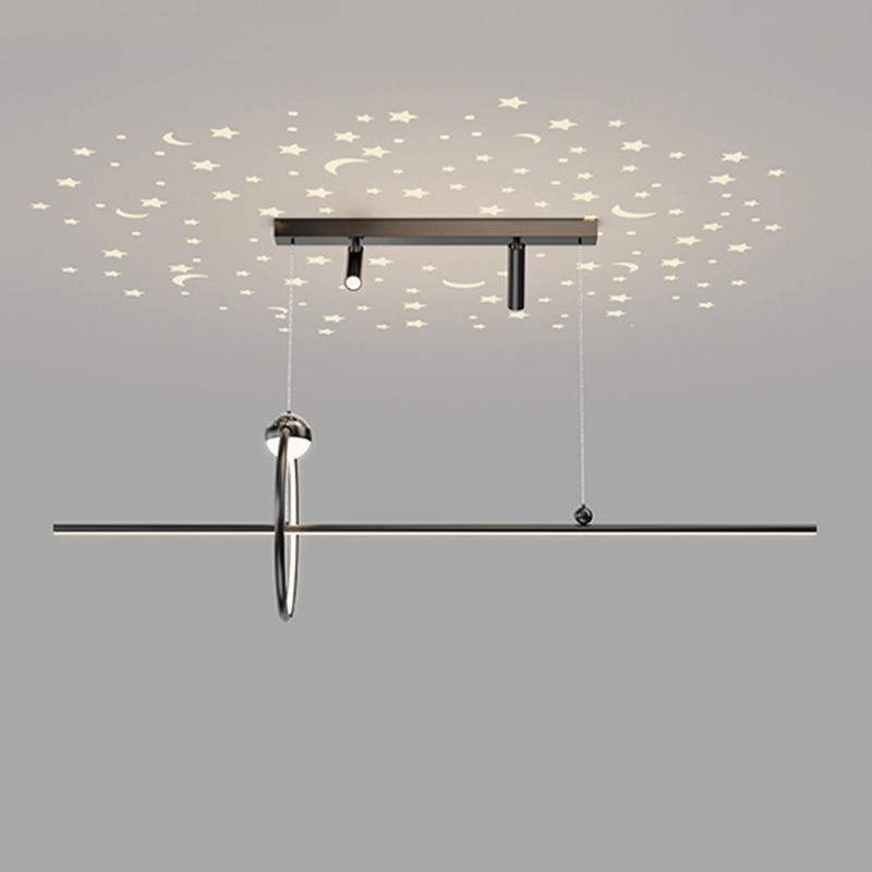 5 lumières de l'île géométrique légère idées d'éclairage de l'île métallique contemporaine