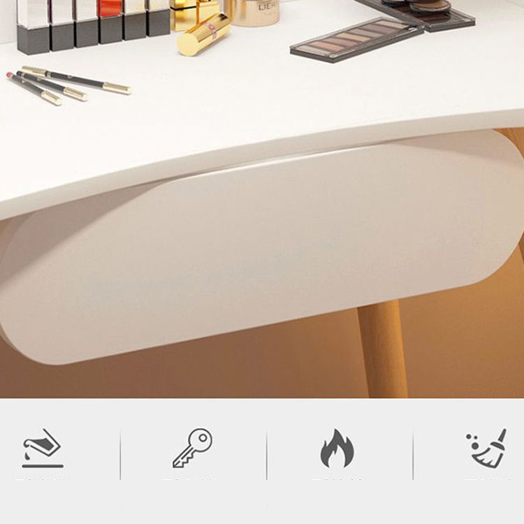 Contemporary 48.03" Height Wooden Dressing Table Mirror Make-up Vanity