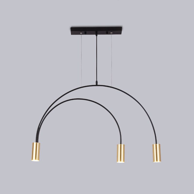 Lampadari cilindrici Isola Luci a sospensione Luci a sospensione contemporanea per il metallo dell'isola da cucina