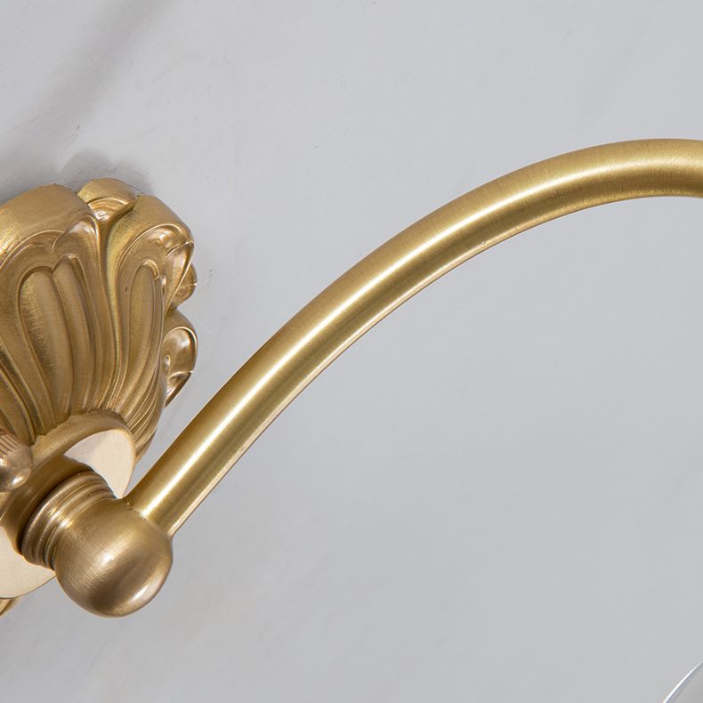 Modern Minimalist Style Gooseneck Wall Mounted Light Fixture 1 Light Wall Sconce Lights with Glass Shade