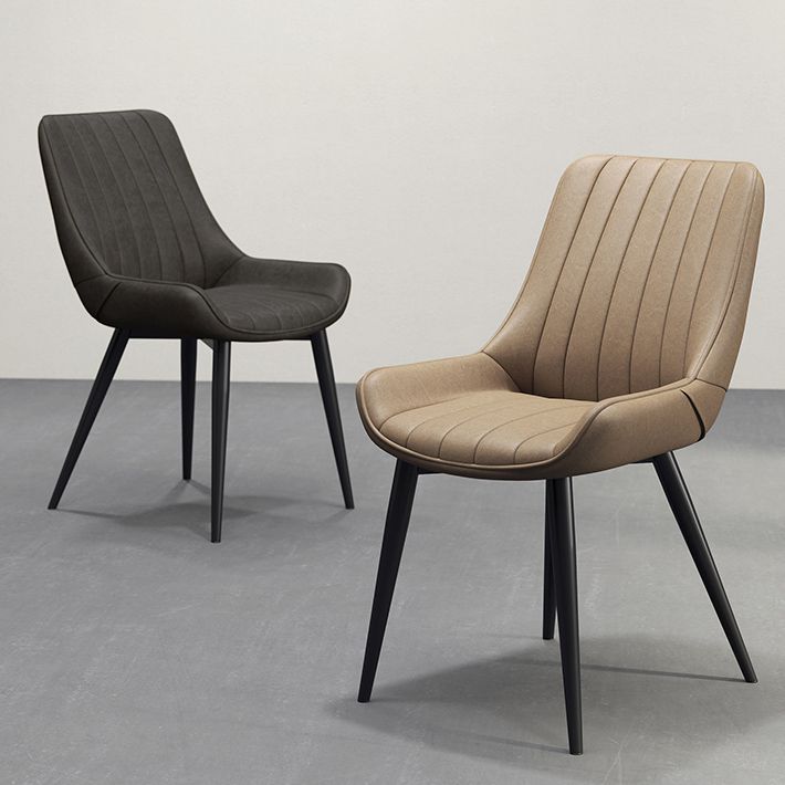 Sillas de comedor tapizadas de estilo moderno, sillas laterales con respaldo sólido para uso doméstico