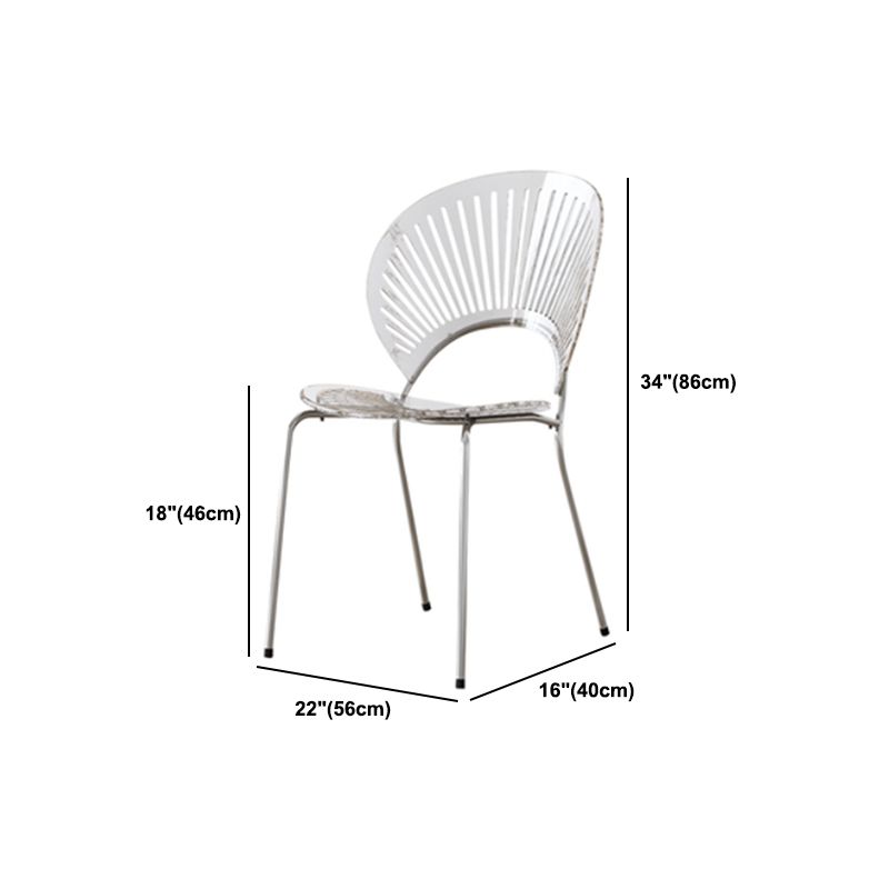 Acrylic Base Dinette Set 1/4/5 Pcs Modern Rectangle Dining Table Set in White