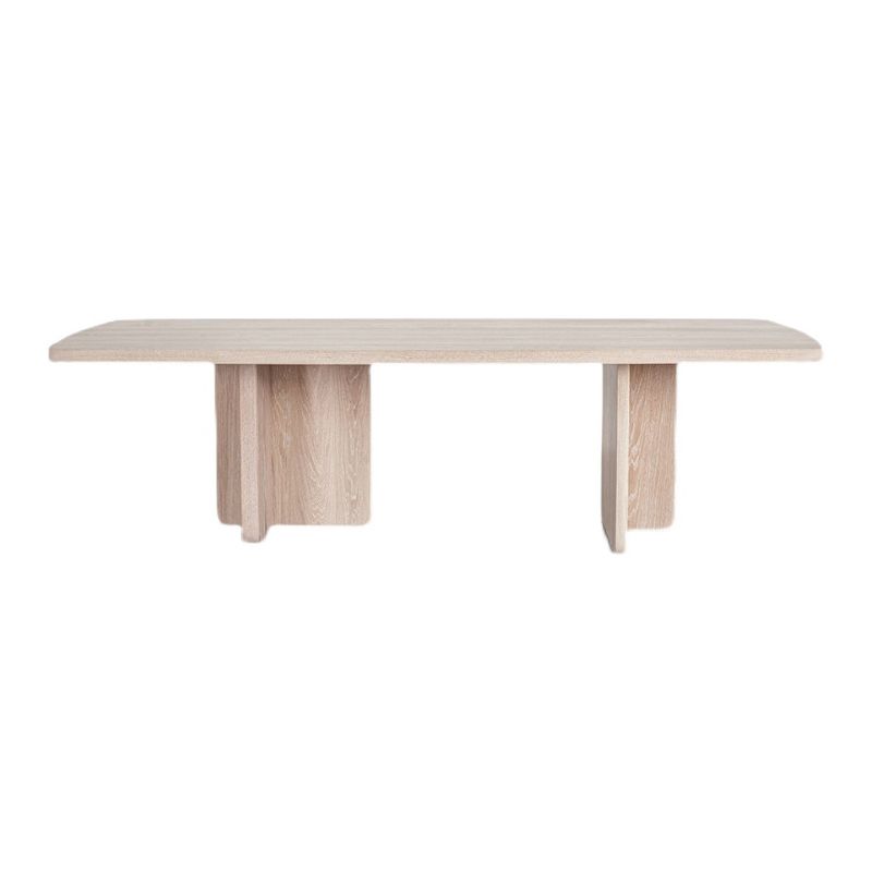 Mesa rectangular contemporánea mesa de comedor de madera maciza para el hogar