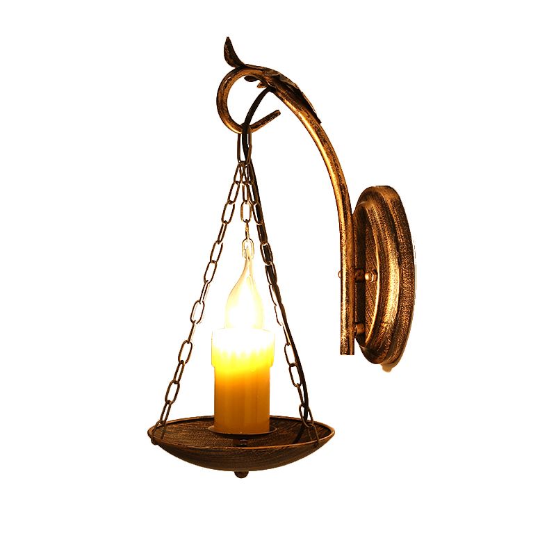 Cougie Suspenten Light Light Rustic Lodge Metallic 1 Éclairage d'éclairage clair pour le foyer