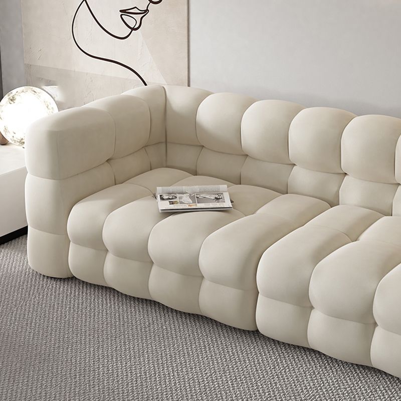 Contemporary 26.77" H Biscuit Back Tuxedo Arm Sofa for Living Room