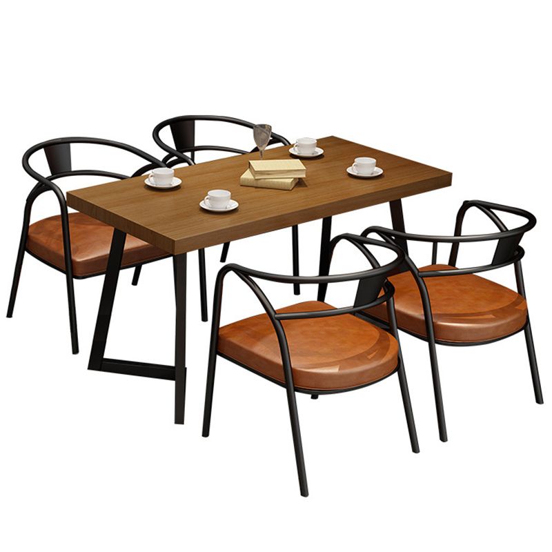 Industrial Metal Dining Table Furniture 1/2/3/5 Pieces Home Table and Chair Set