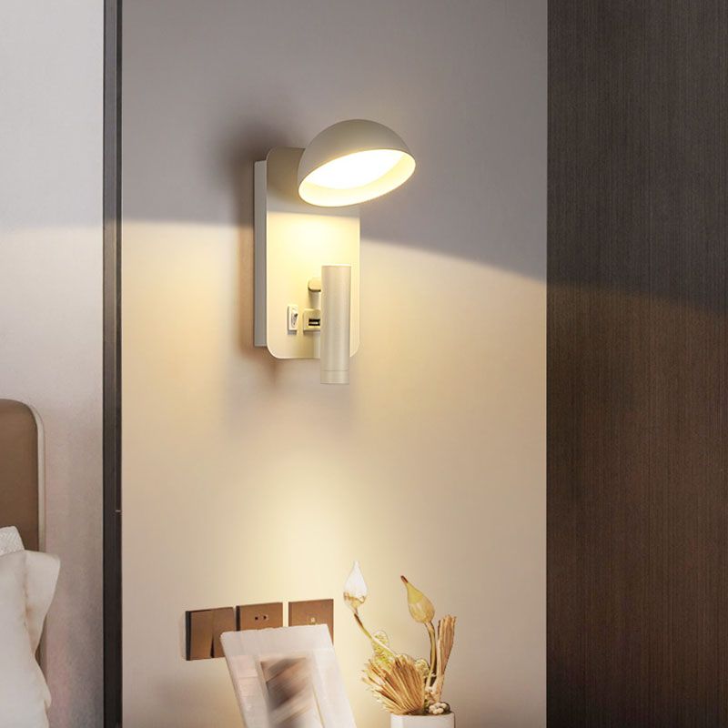 Nordic Metal Wall Light Geometric 2 Lights Reading Wall Sconce for Bedroom