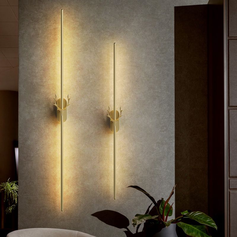 Lineare Wandlampe Aluminium Einfacher Stil LED LED LIGHT WALL SCHLAFT für Wohnzimmer