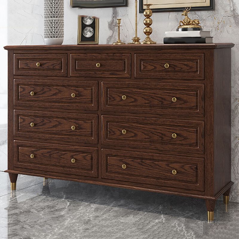 Glam Horizontal Storage Chest 16.2" Wide Bedroom Wooden Chest with Drawers