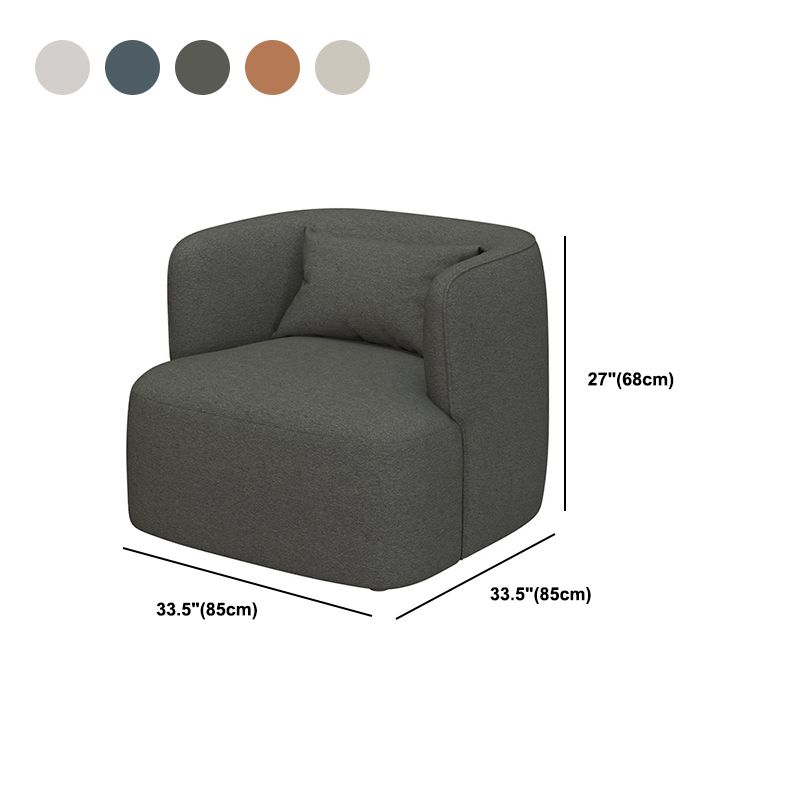 33.46" Wide Barrel Chair Recessed Arms Included Chair for Living Room