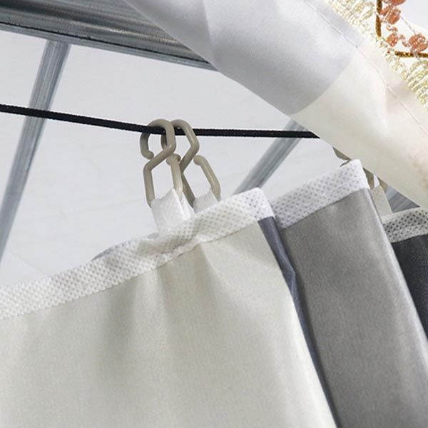 Modern Style Metal Wardrobe 3-Tier Cloth Rod Included Wardrobe Closet