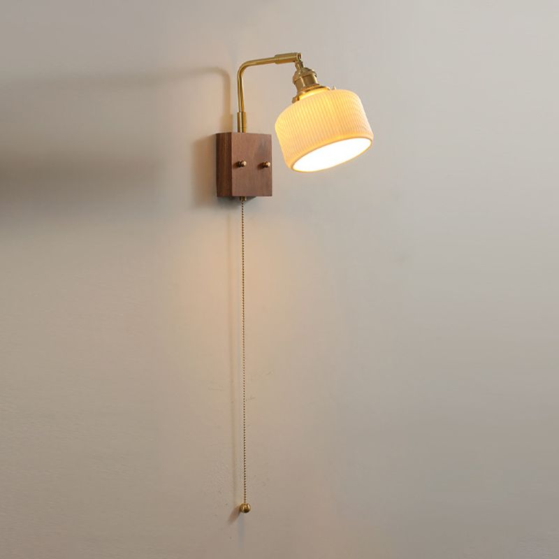 Modern Wood Curving Wall Sconce Geometric Shape Wall Light for Living Room