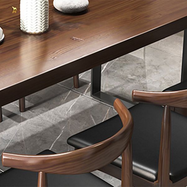 Modern 1/3/5/7 Pieces Dining Set Rectangle Pine Wood Dining Table for Kitchen