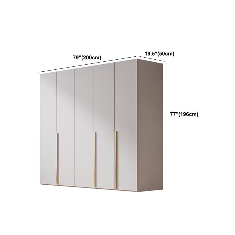 Bedroom Storage Cabinet with Hinged Door Manufactured Wood Modern Cabinet